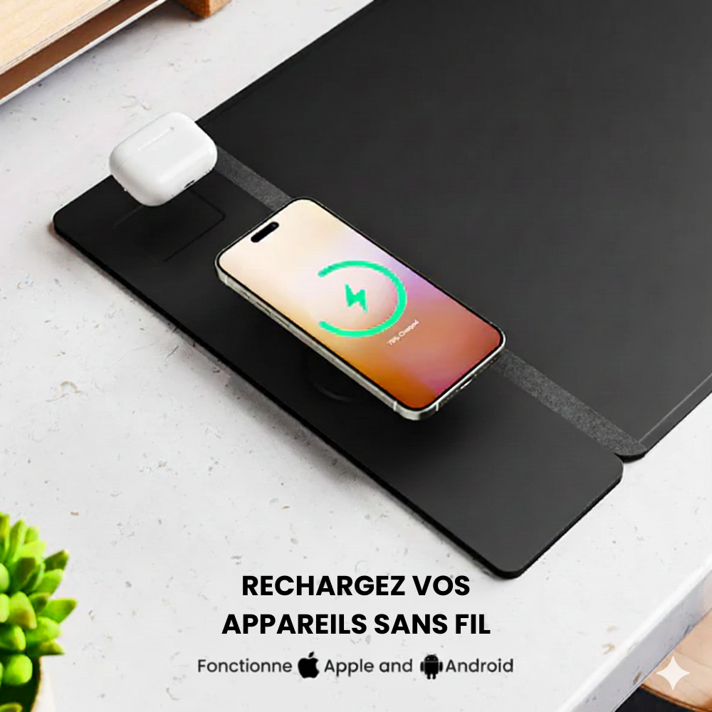 Tapis de souris NEVYON – Recharge sans fil magnétique détachable - NEVYON