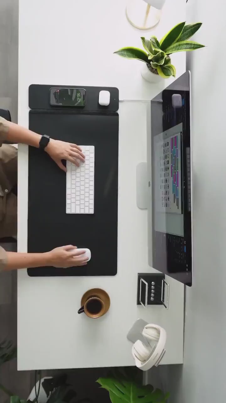 Tapis de souris NEVYON – Recharge sans fil magnétique détachable