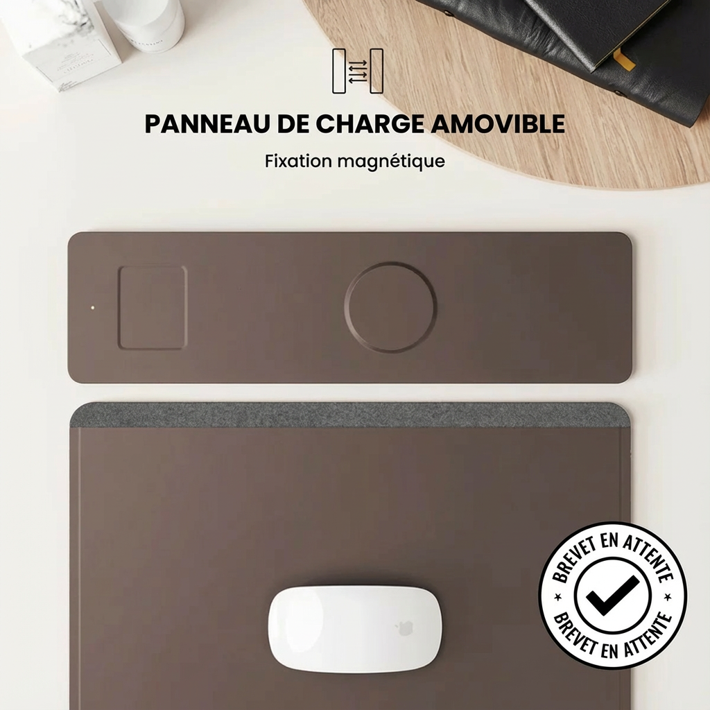 Tapis de souris Pro – Avec charge sans fil magnétique détachable