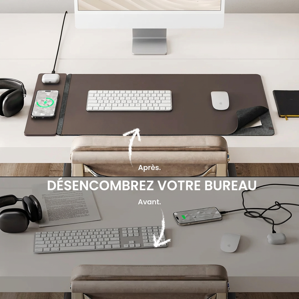 Tapis de souris Pro – Avec charge sans fil magnétique détachable